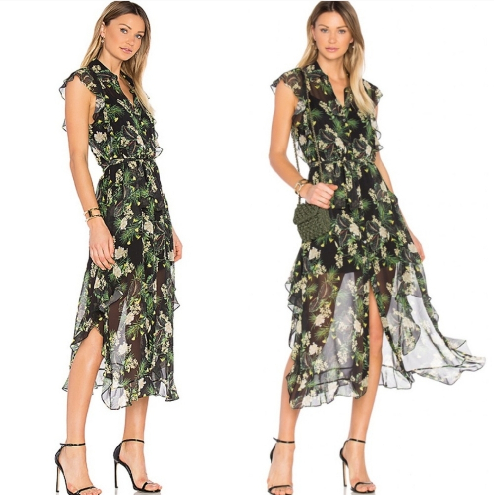 Marissa Webb | XS Ruth Print Dress in Azalea Silk